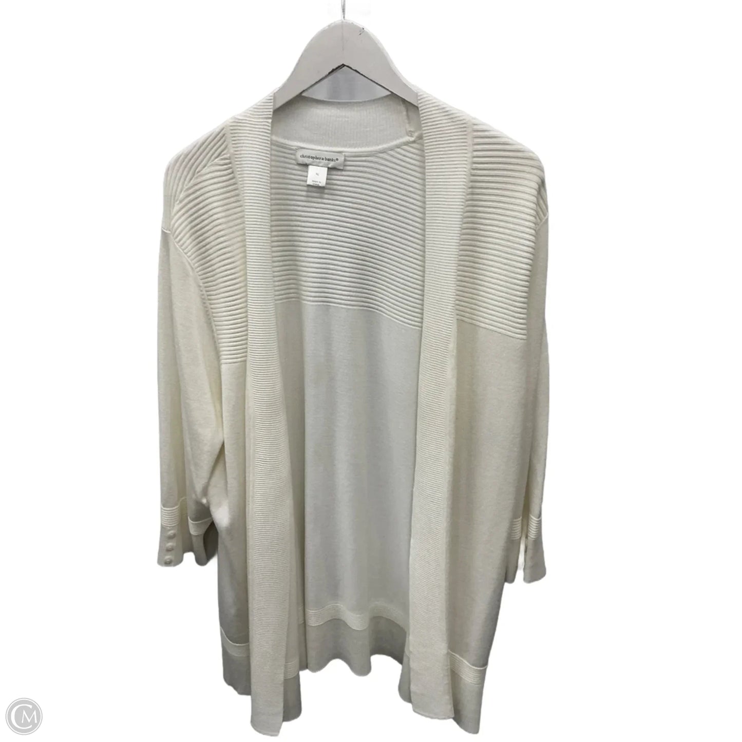 Cardigan By Christopher And Banks In White, Size: Xl