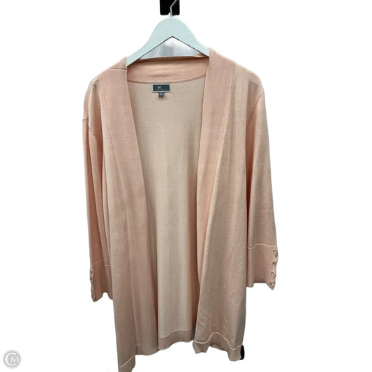 Cardigan By Jm Collections In Pink, Size: Xxl