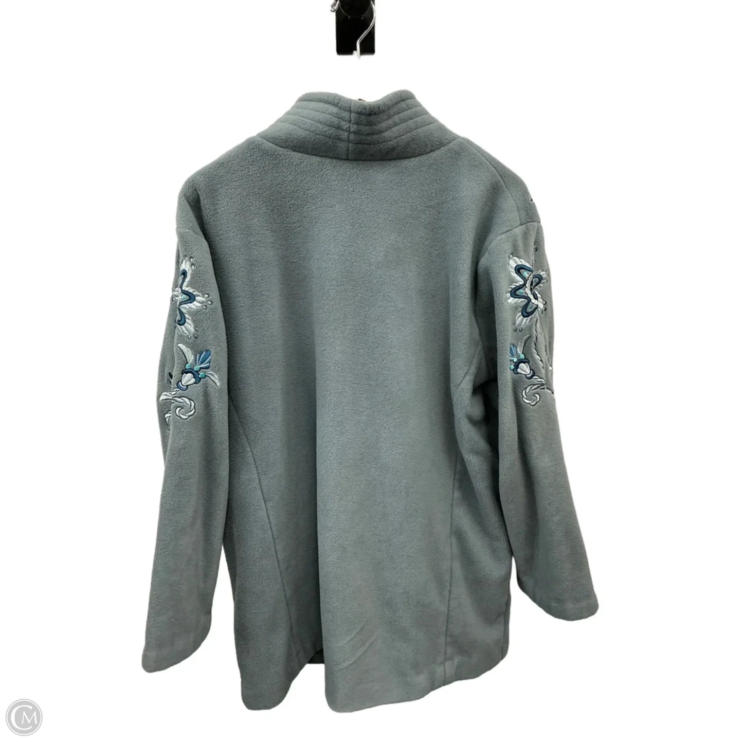 Jacket Fleece By Bob Mackie Qvc In Grey, Size: 2x