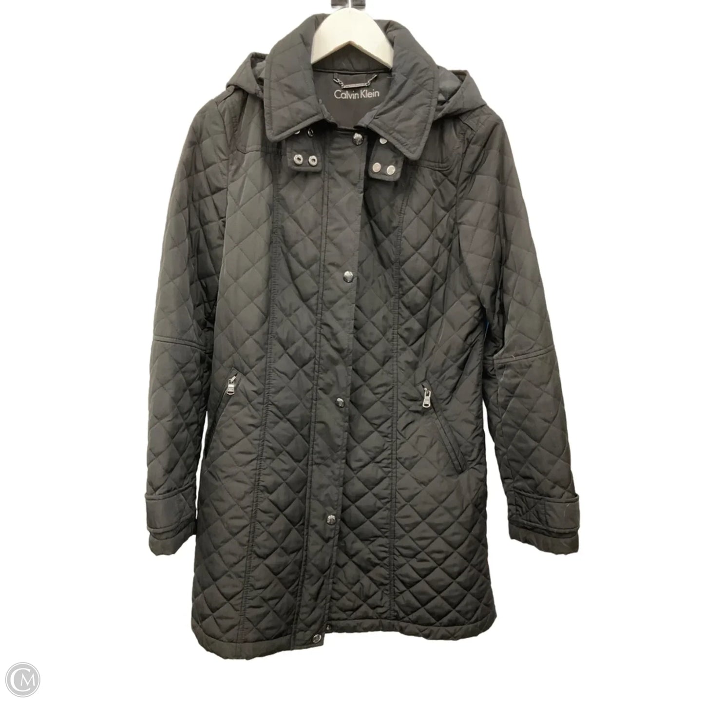 Coat Puffer & Quilted By Calvin Klein In Black, Size: S