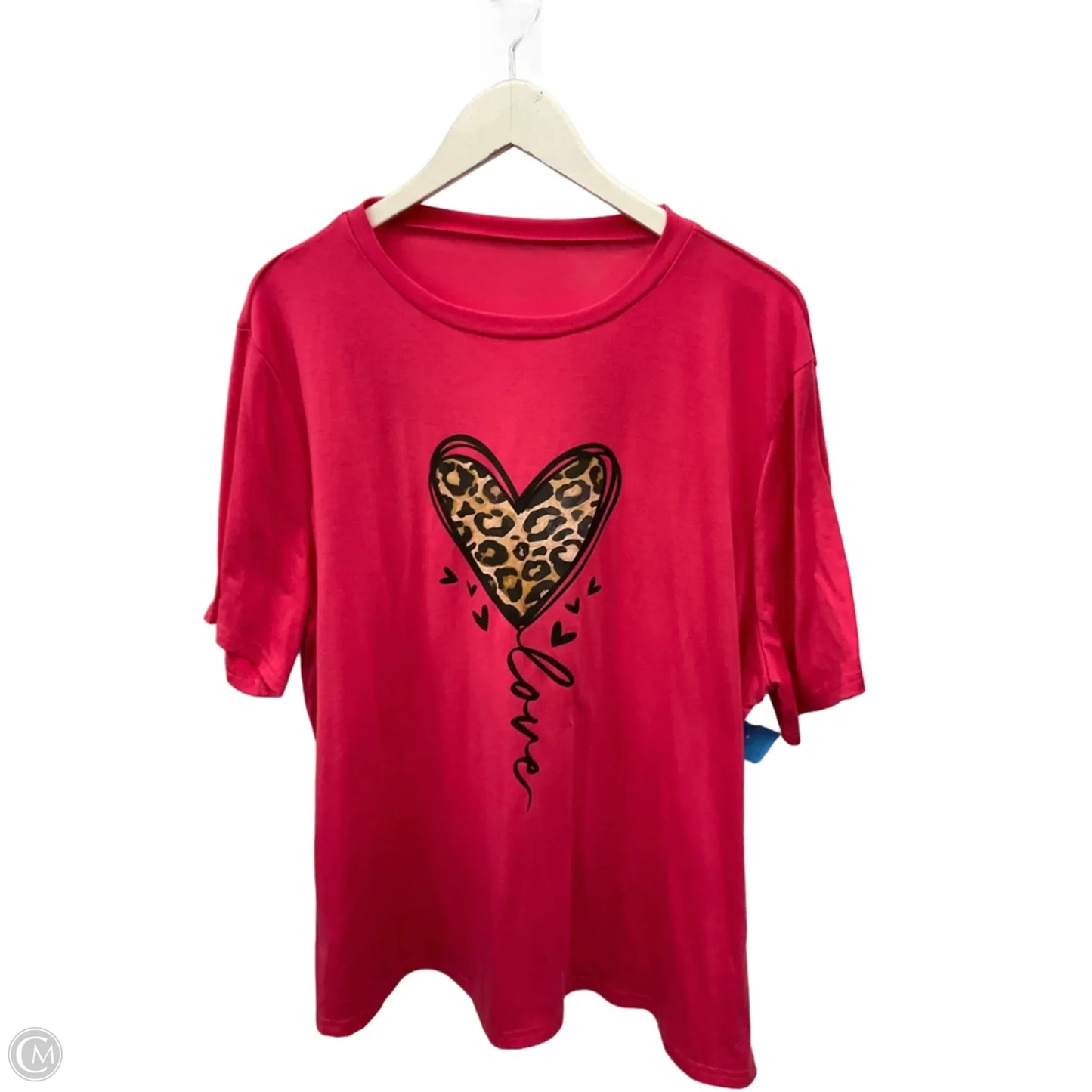 Top Short Sleeve By Shein In Pink, Size: 3x