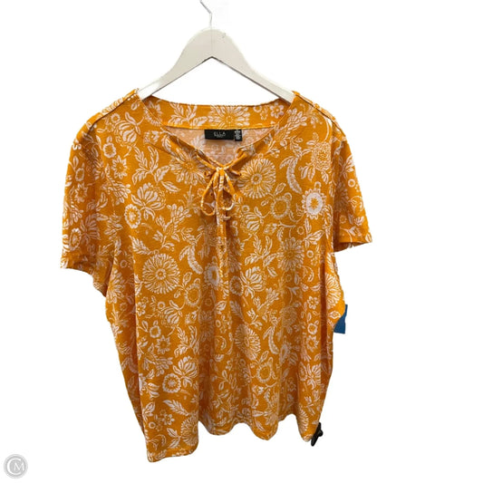 Top Short Sleeve By Rafaella In Yellow, Size: 3x
