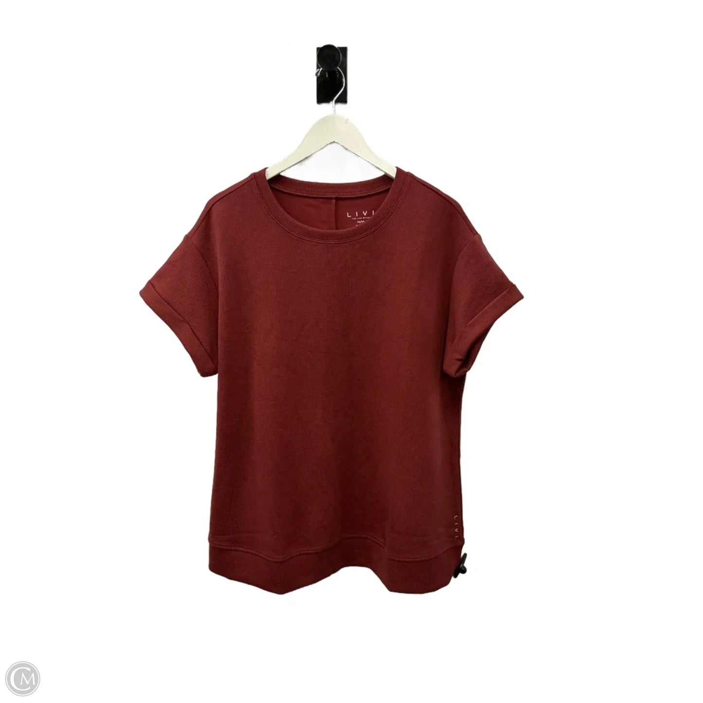 Top Short Sleeve By Livi Active In Red, Size: Xl