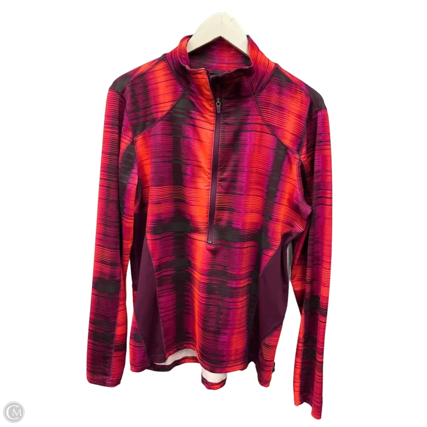 Athletic Top Long Sleeve Collar By Tek Gear In Purple, Size: Xl