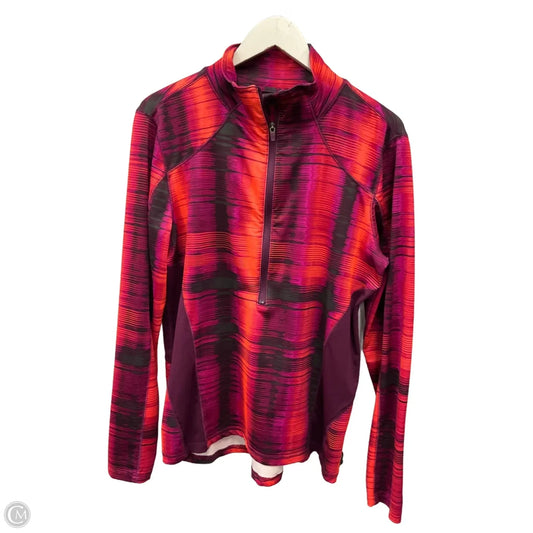 Athletic Top Long Sleeve Collar By Tek Gear In Purple, Size: Xl