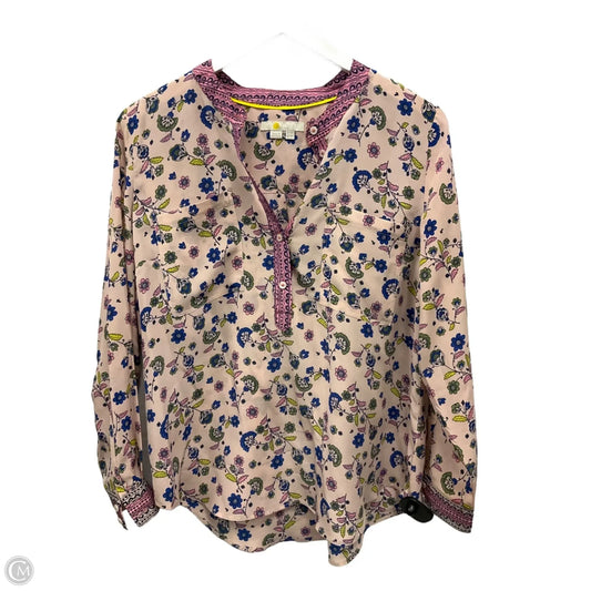 Top Long Sleeve By Boden In Pink, Size: M