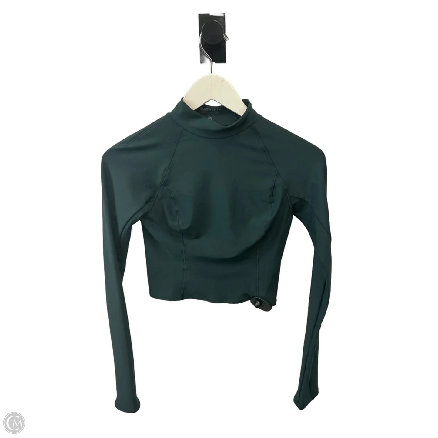 Athletic Top Long Sleeve Collar By Athleta In Green, Size: Xs