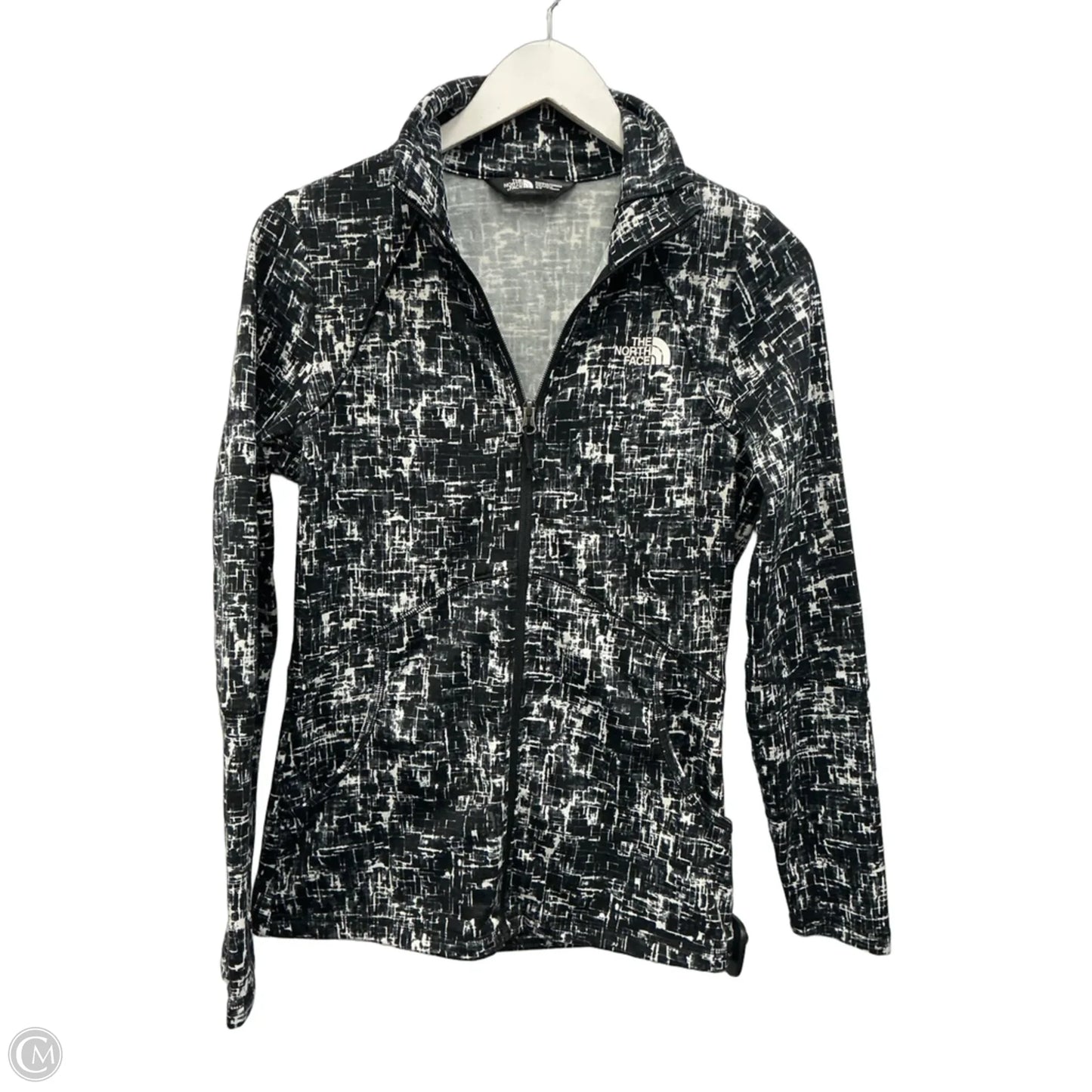 Athletic Jacket By The North Face In Black & White, Size: S