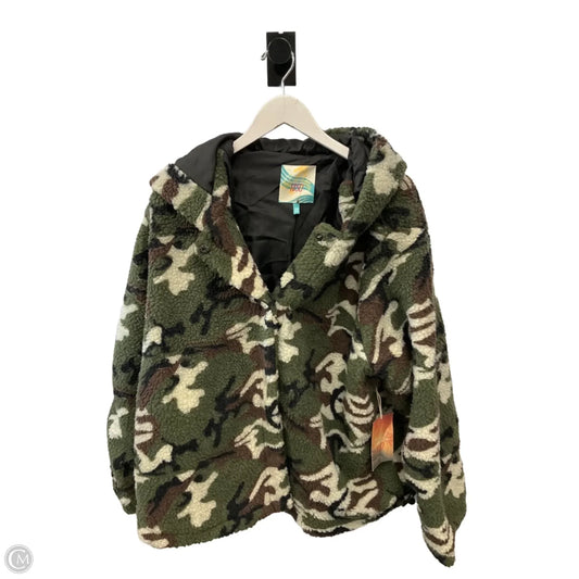 Jacket Fleece By Clothes Mentor In Camouflage Print, Size: 3x