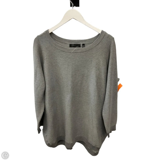 Top Long Sleeve By Cme In Grey, Size: 2x