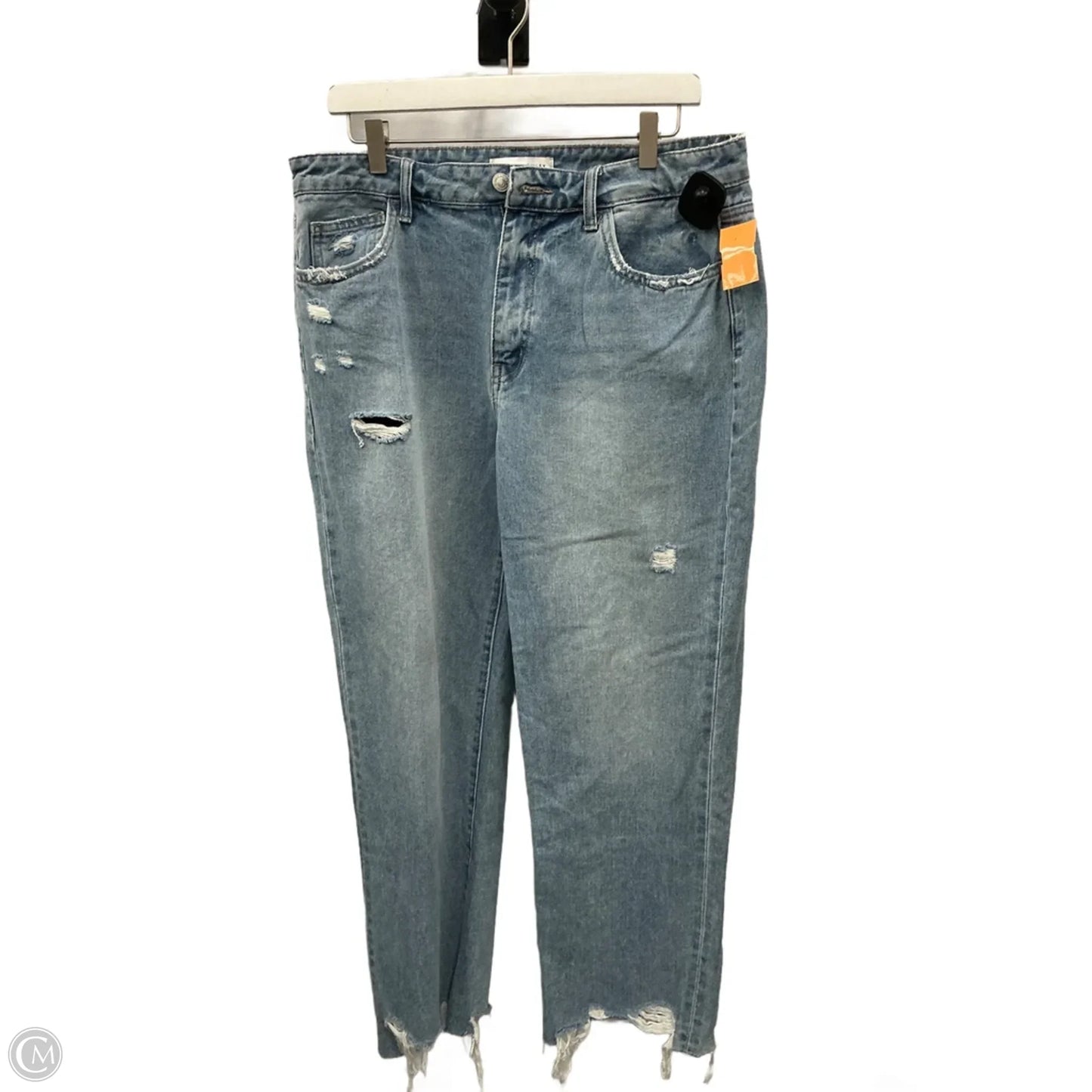 Jeans Straight By Flying Monkey In Blue Denim, Size: 12