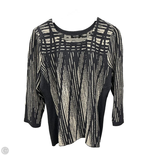 Top 3/4 Sleeve By Nic + Zoe In Grey, Size: Xl