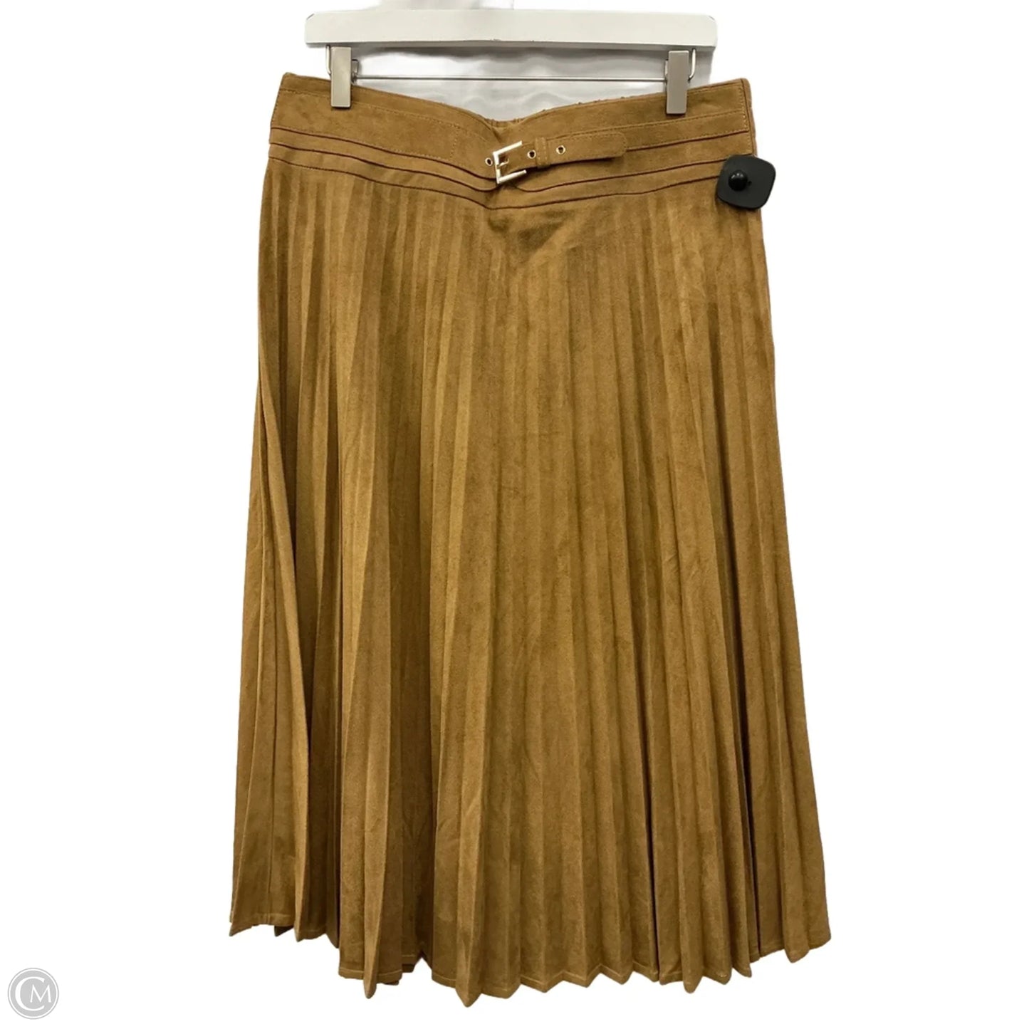 Skirt Midi By Clothes Mentor In Tan, Size: L