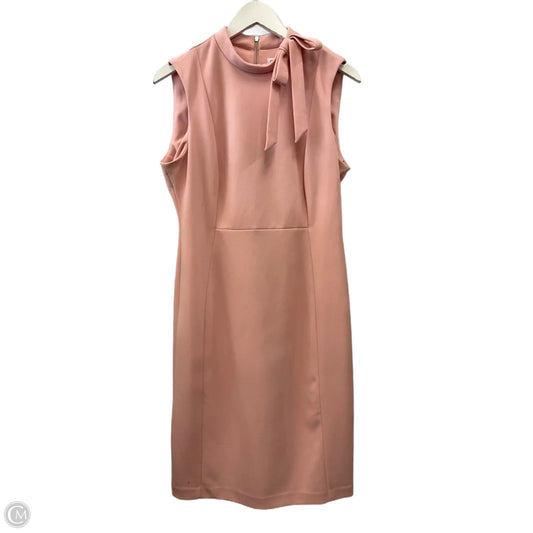 Dress Casual Midi By Calvin Klein In Pink, Size: L