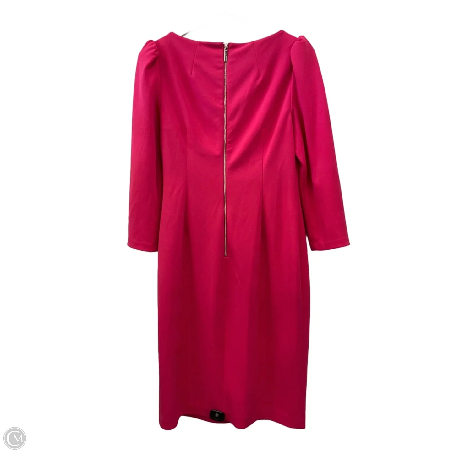 Dress Casual Midi By Calvin Klein In Pink, Size: L