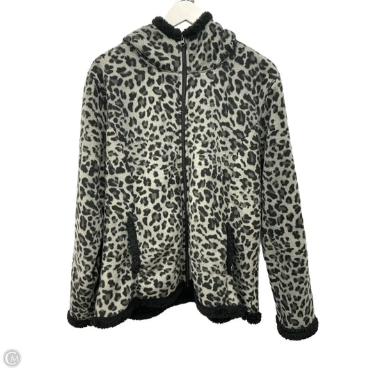 Jacket Fleece By Faded Glory In Grey, Size: 2x
