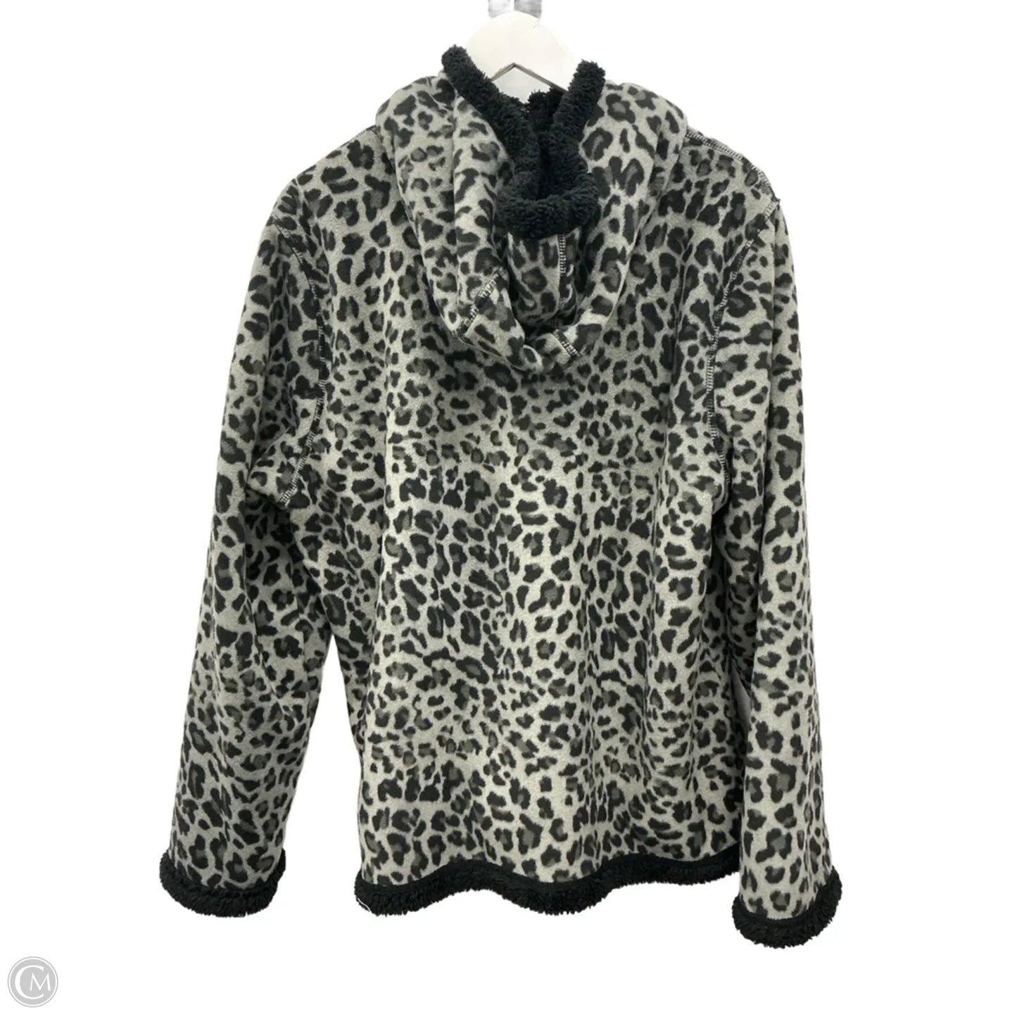 Jacket Fleece By Faded Glory In Grey, Size: 2x