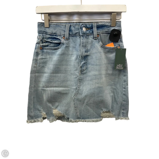 Skirt Mini & Short By Wild Fable In Blue Denim, Size: 0
