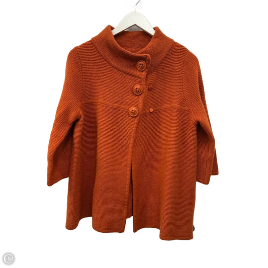Sweater Cardigan By Carole Little In Orange, Size: 1x