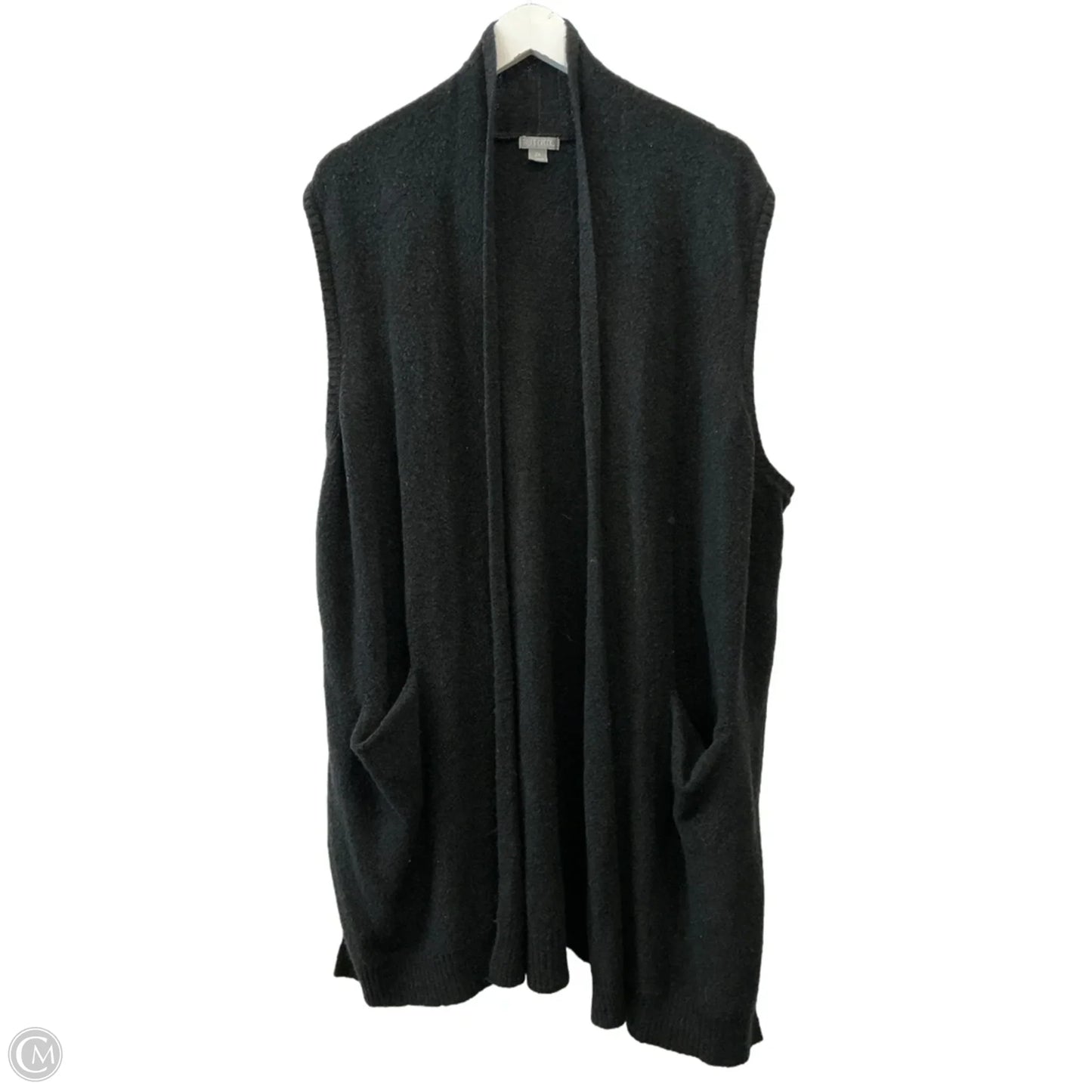 Vest Sweater By Falls Creek In Black, Size: 2x