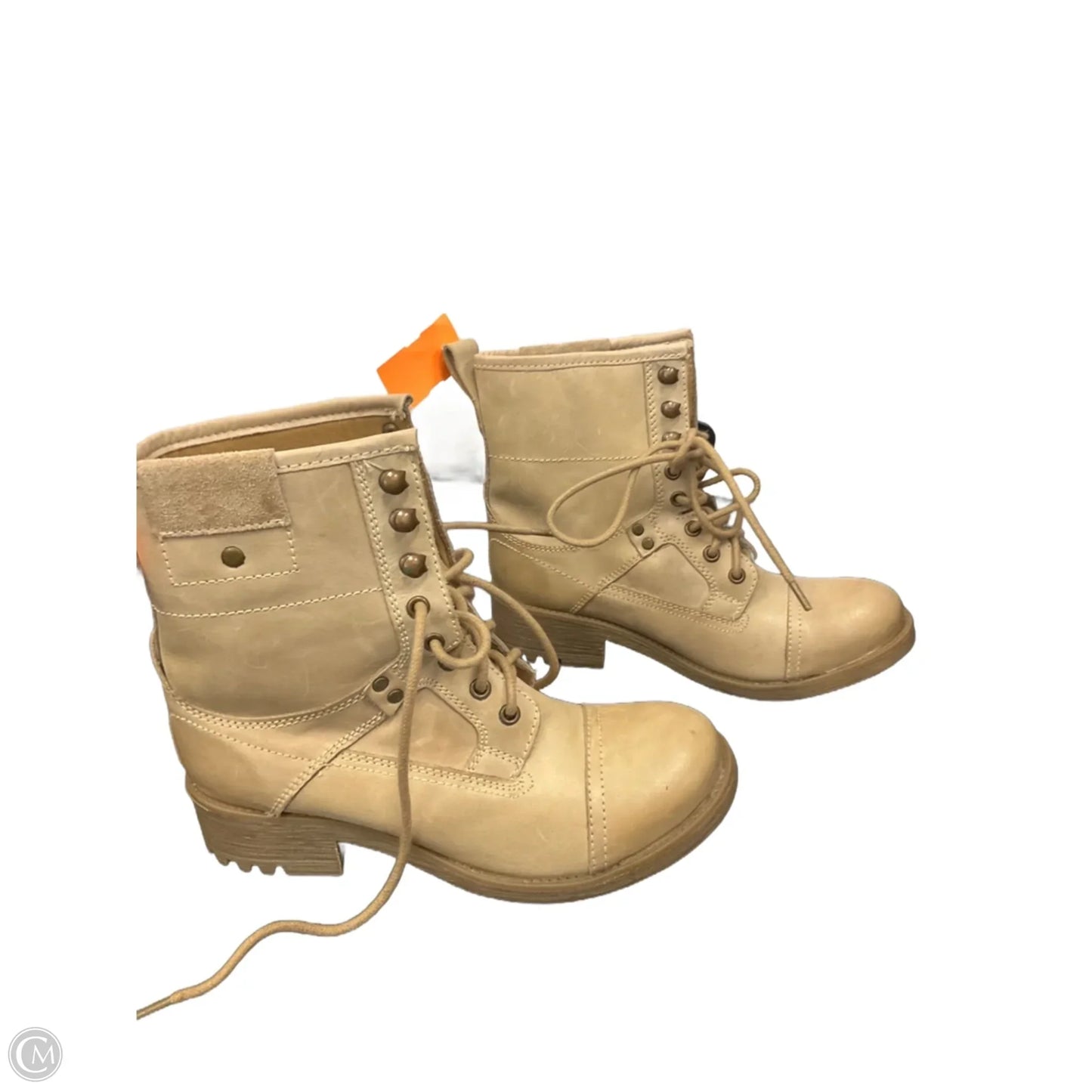 Boots Ankle Heels By Steve Madden In Tan, Size: 8.5