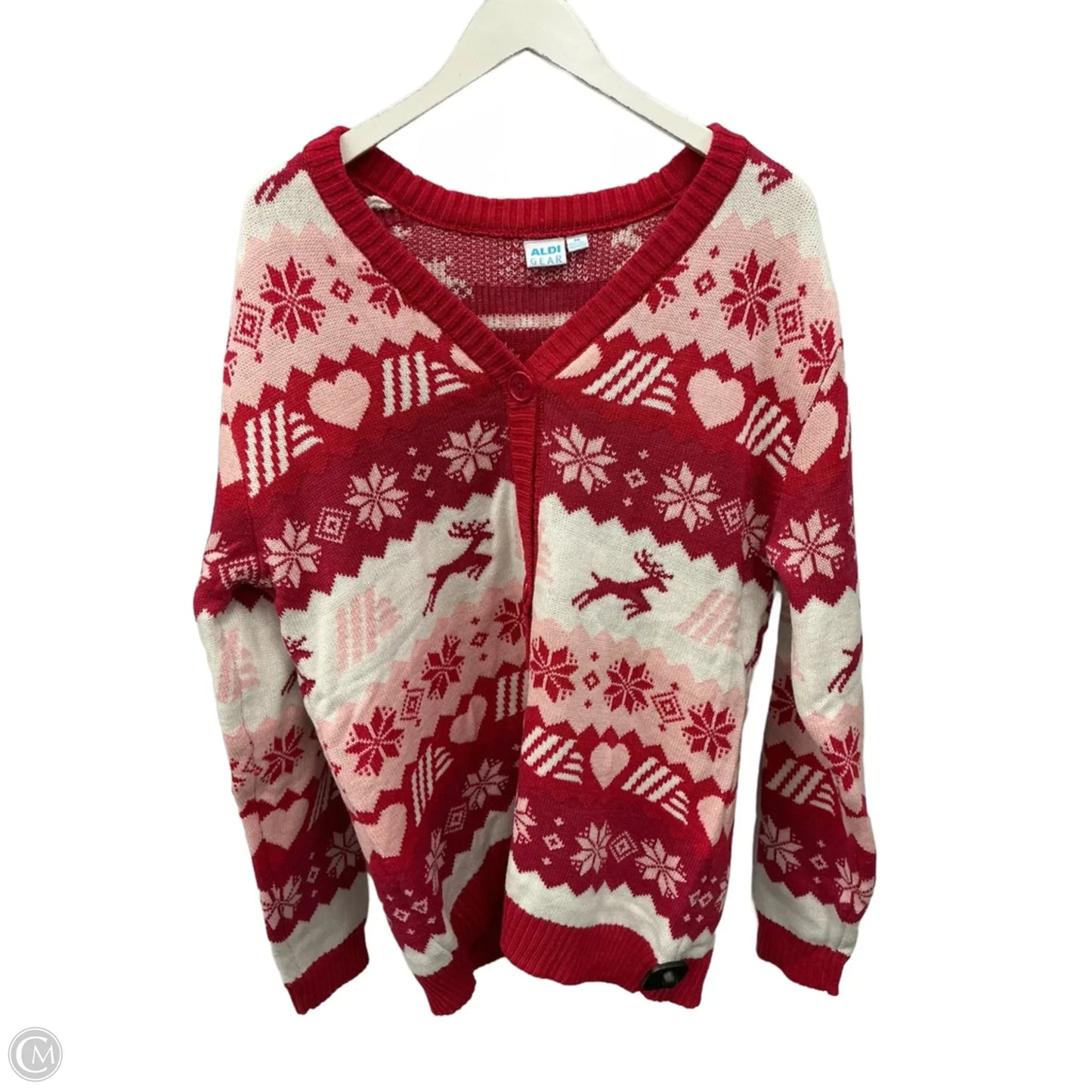 Sweater Cardigan By Cme In Pink, Size: M
