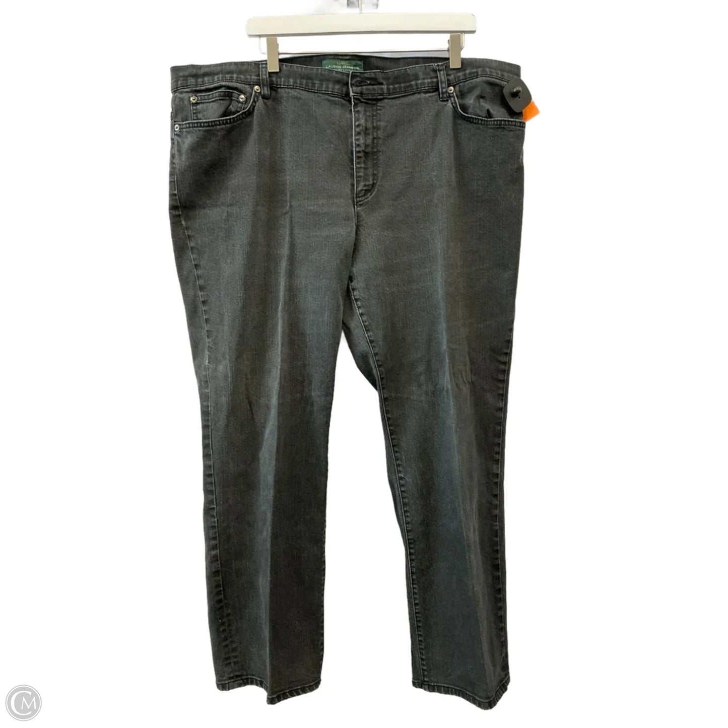 Jeans Straight By Lauren By Ralph Lauren In Black, Size: 22
