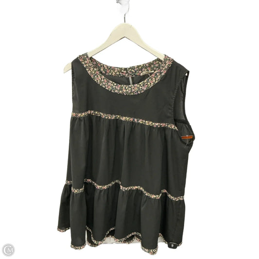 Top Sleeveless By Entro In Black, Size: 1x