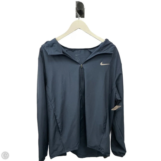 Athletic Jacket By Nike Apparel In Navy, Size: Xl