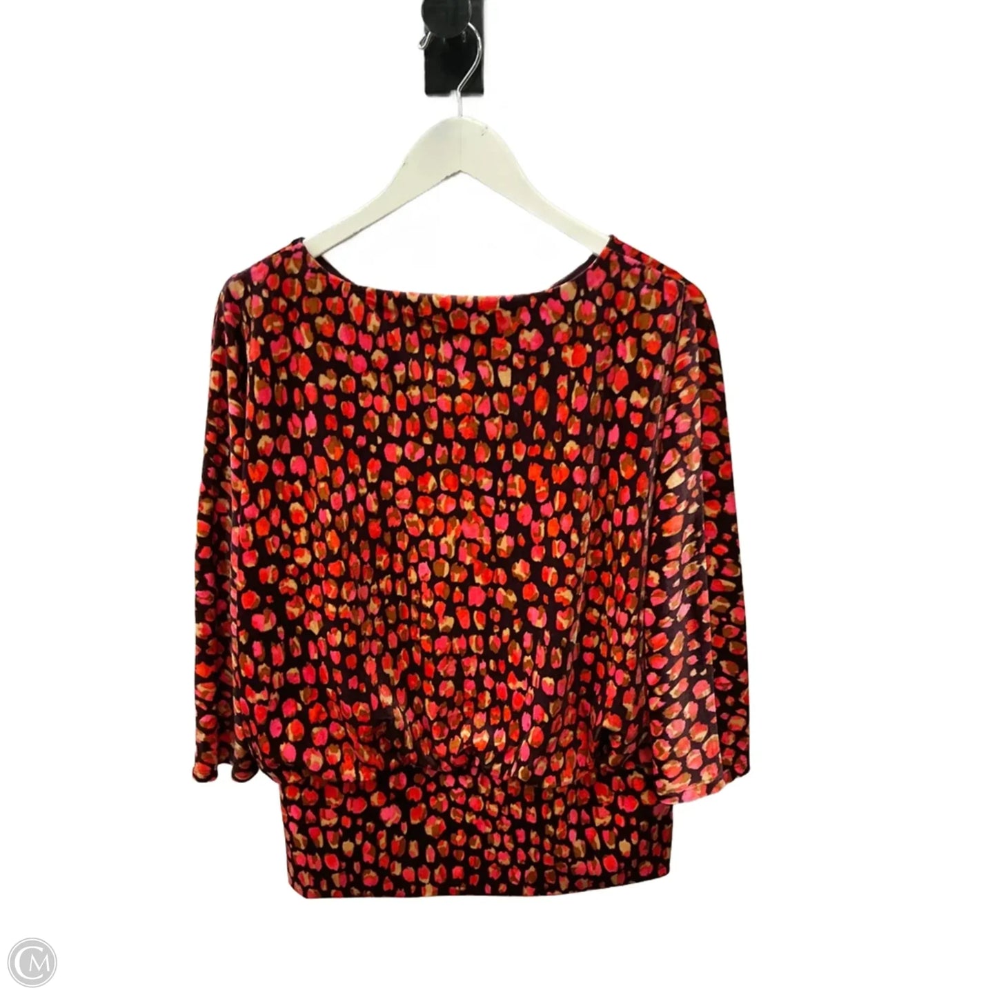 Top 3/4 Sleeve By Chicos In Pink & Purple, Size: L