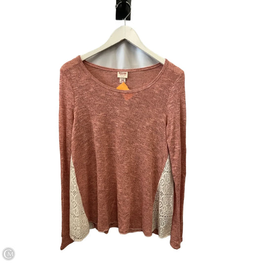 Top Long Sleeve By Mossimo In Coral, Size: M