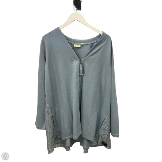 Top Long Sleeve By Logo In Blue, Size: 2x