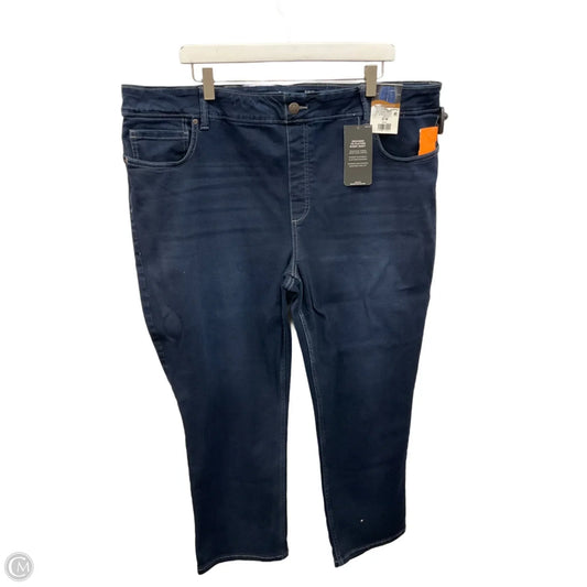 Jeans Cropped By Lee In Blue Denim, Size: 22