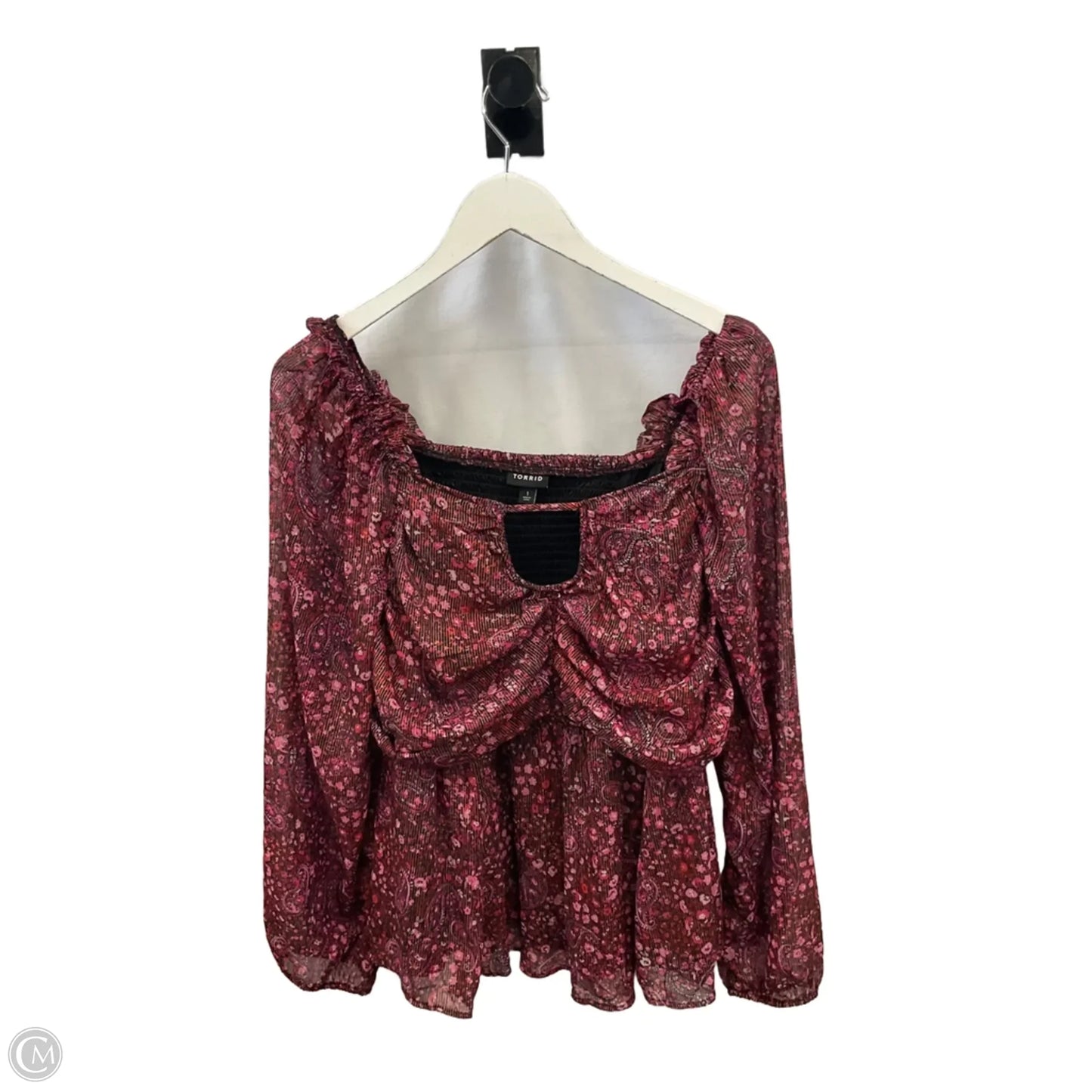 Top Long Sleeve By Torrid In Pink, Size: 1x