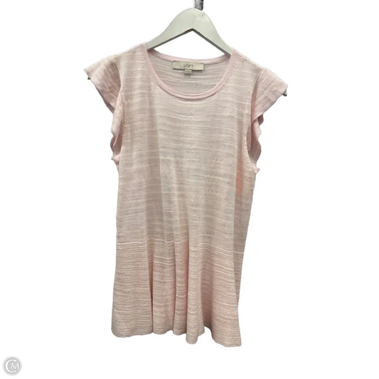 Top Short Sleeve By Loft In Purple, Size: M