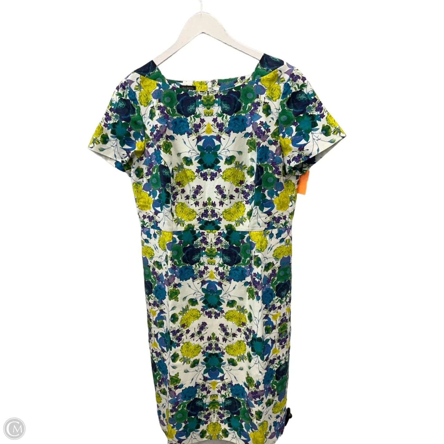 Dress Casual Midi By Talbots In Green & Purple, Size: M