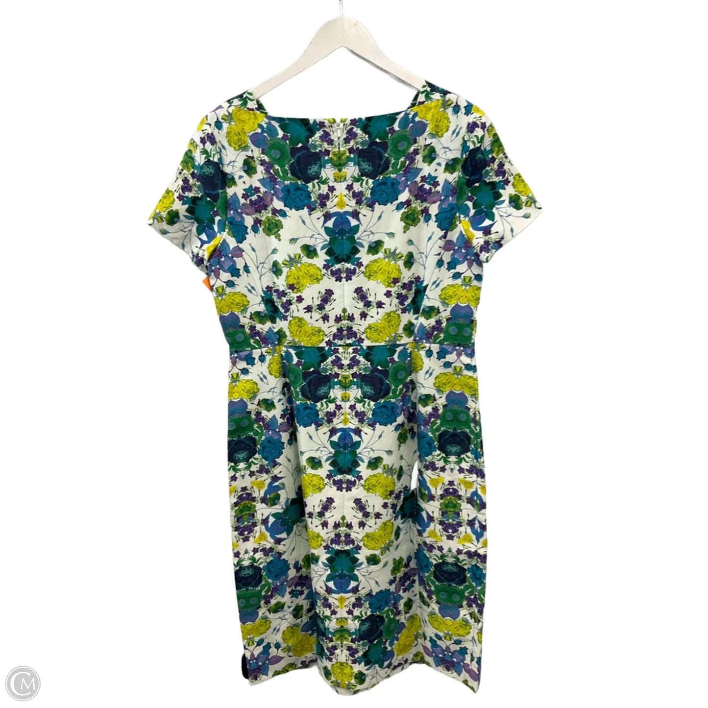 Dress Casual Midi By Talbots In Green & Purple, Size: M