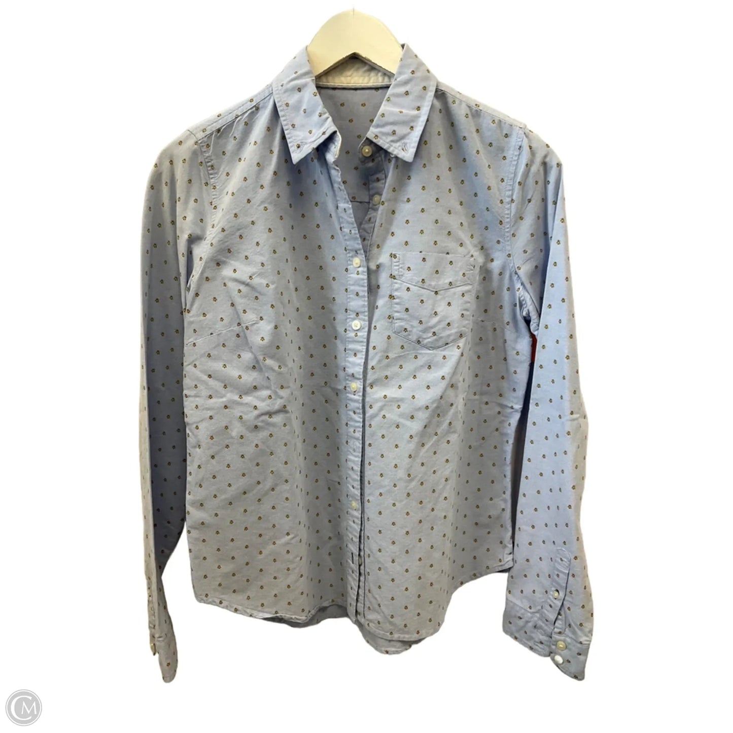 Top Long Sleeve By Cme In Blue, Size: M
