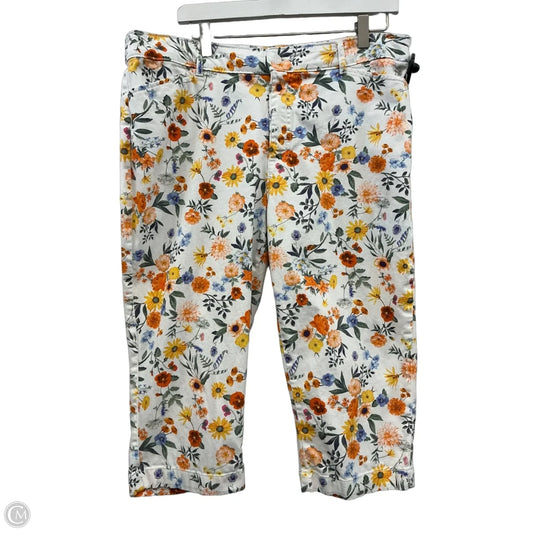 Capris By St Johns Bay In Floral Print, Size: 14