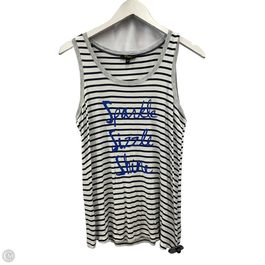 Top Sleeveless By Cupio In Striped Pattern, Size: S