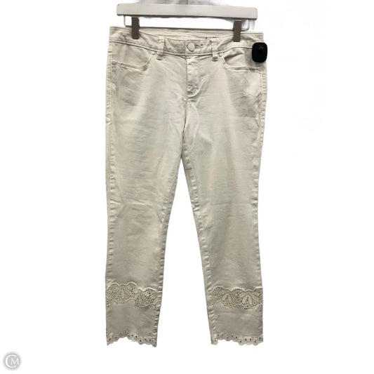 Jeans Cropped By Lc Lauren Conrad In Ivory, Size: 4