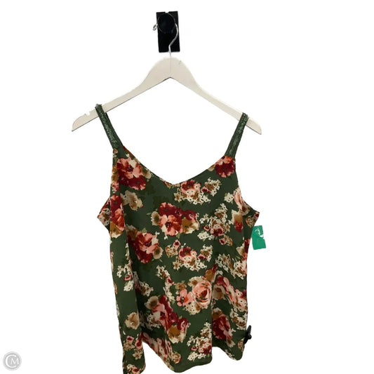 Top Sleeveless By Bobeau In Green, Size: L