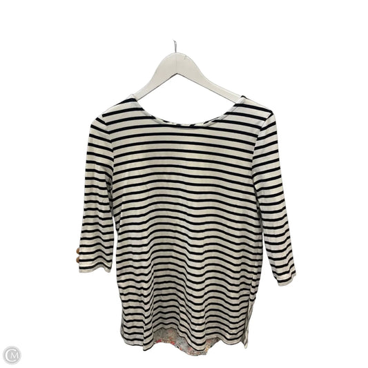 Top 3/4 Sleeve By Matilda Jane In Black & White, Size: S