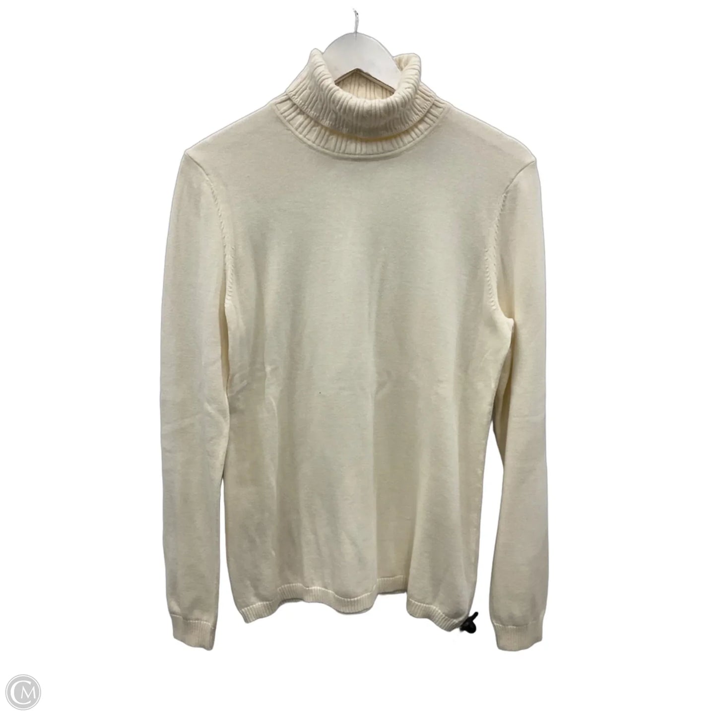 Top Long Sleeve By Talbots In Cream, Size: M