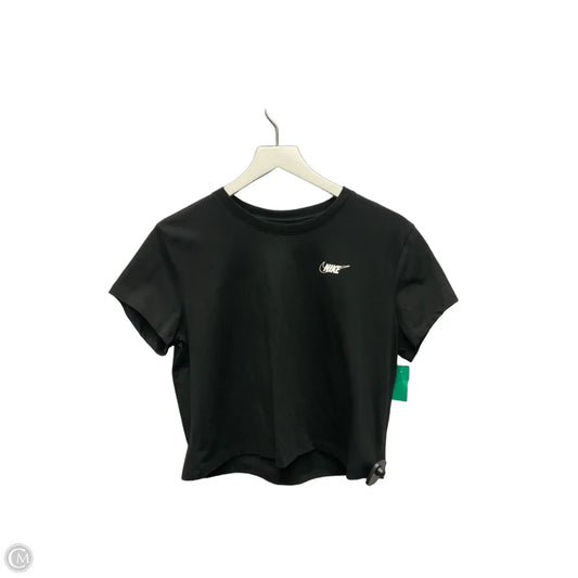 Athletic Top Short Sleeve By Nike Apparel In Black, Size: M