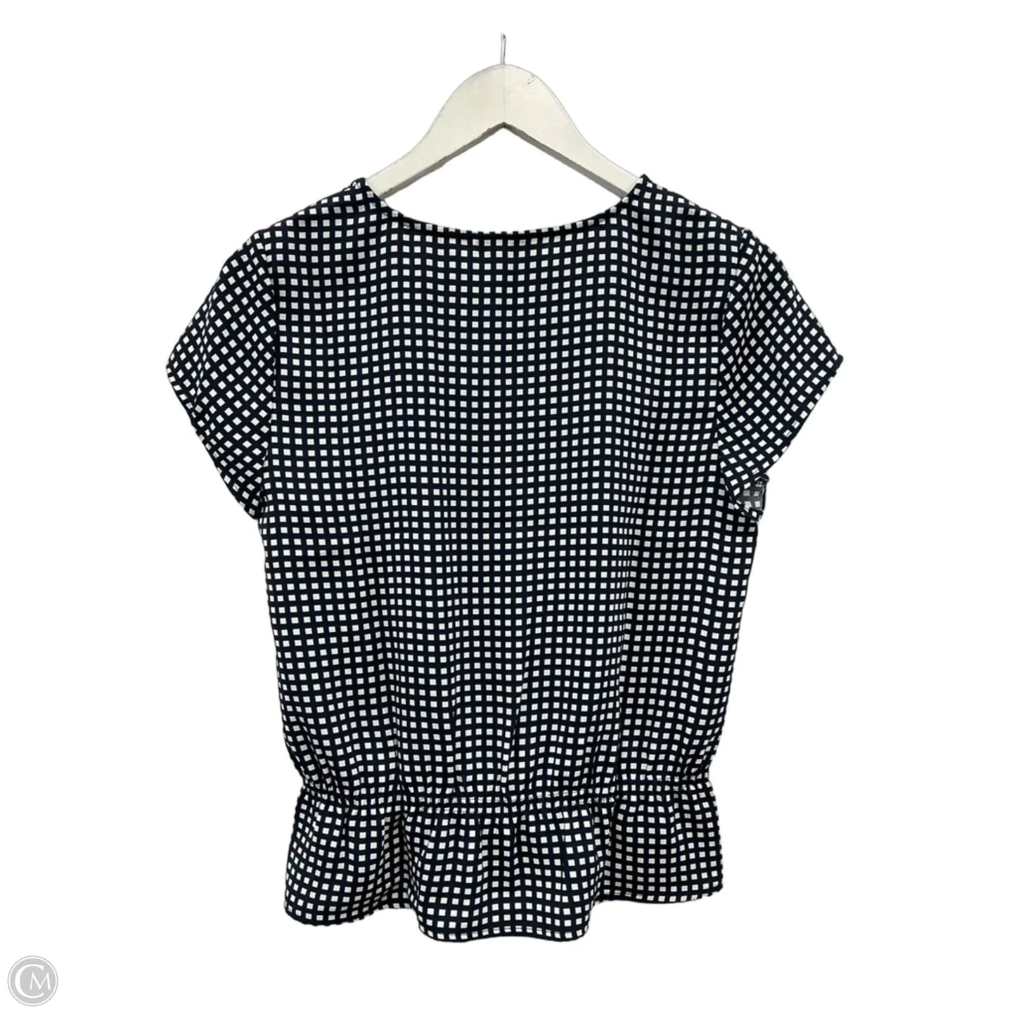 Top Short Sleeve By J. Crew In Blue & White, Size: Xs