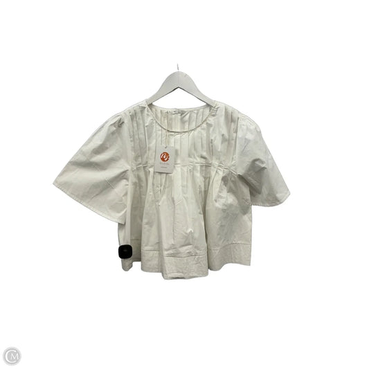 Top Short Sleeve By Clothes Mentor In White, Size: M