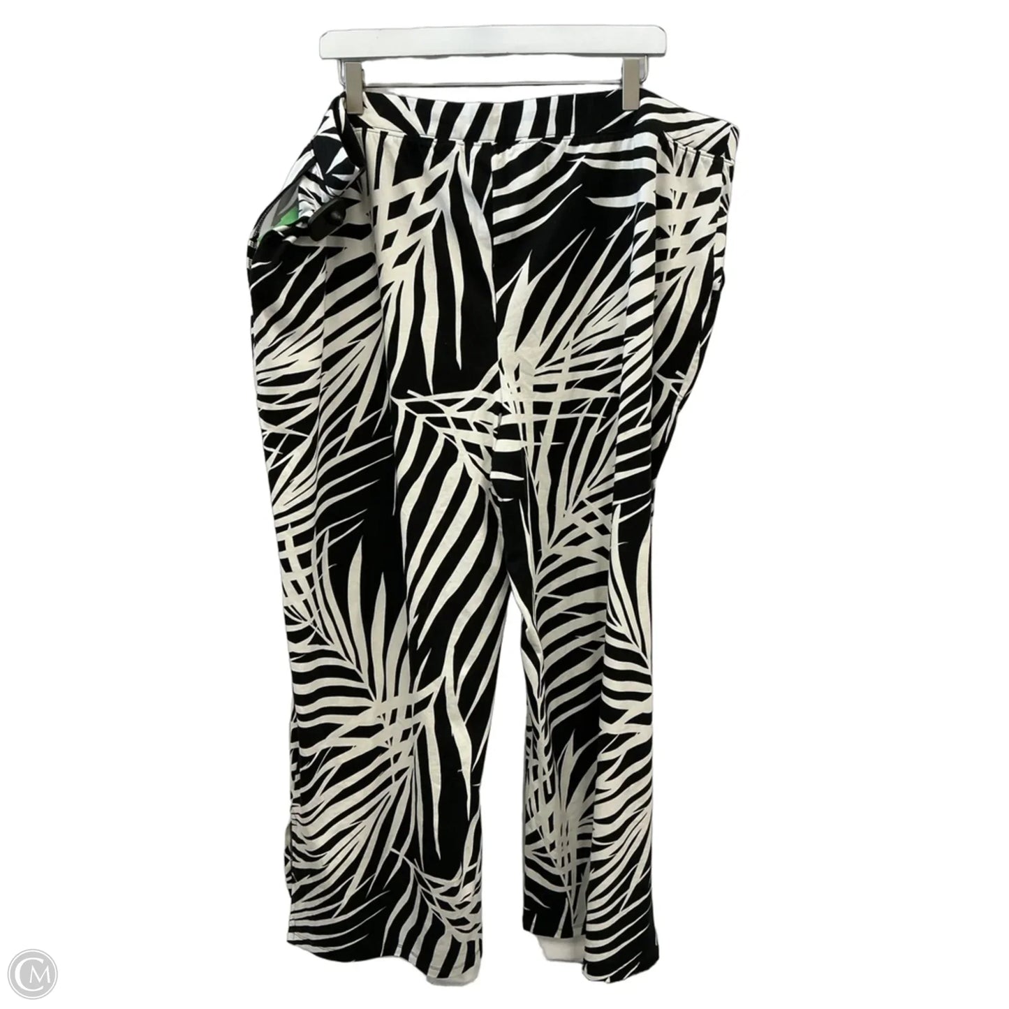 Pants Wide Leg By D&co. In Black & White, Size: 20