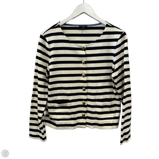 Cardigan By Talbots In Blue & White, Size: S