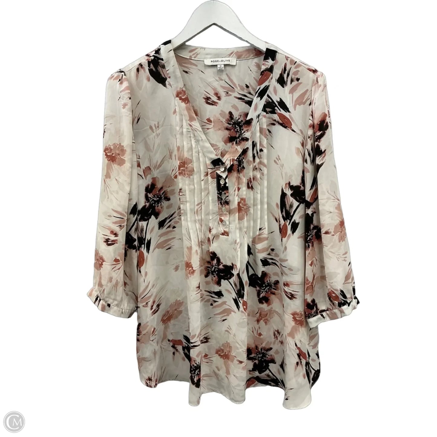 Top Short Sleeve By Rose And Olive In Pink, Size: 1x